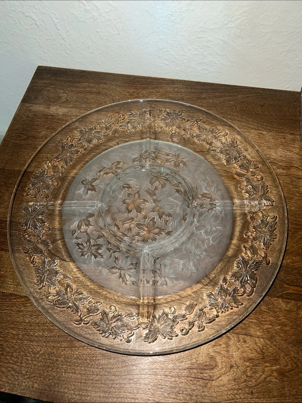 Princess house Fantasia divided serving dish round 13”